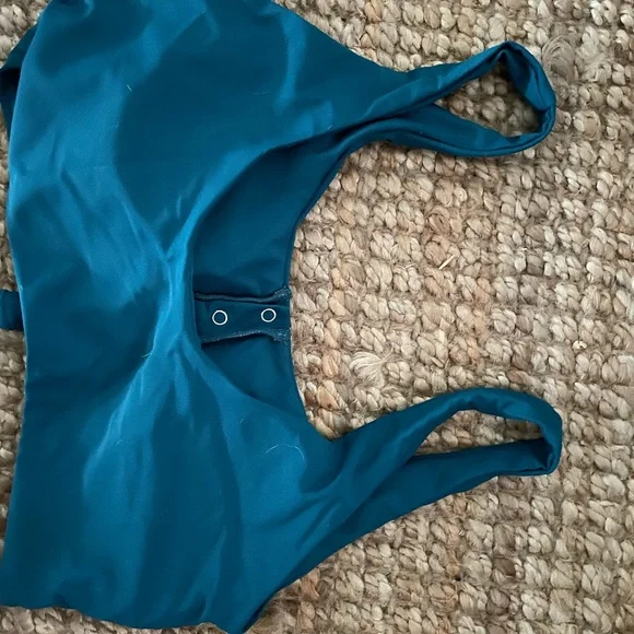 Teal High Waisted Bikini Set - Picture 3 of 6
